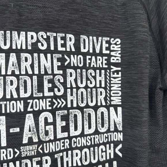 Lululemon Metal Vent Tech Short Sleeve Black Heather Urbanathlon Men’s Size Medi - Picture 5 of 15